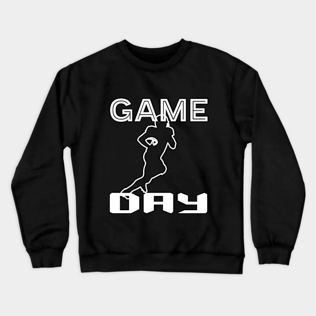 Game day Football - Funny Football Lovers Gift idea Print illustration Crewneck Sweatshirt by Mr.Speak